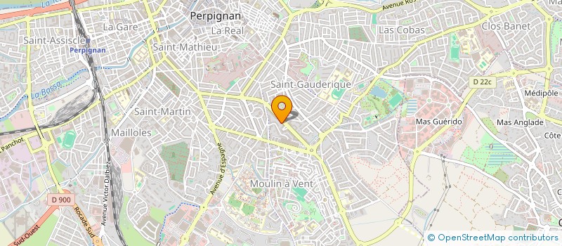 localisation de l'entreprise J.J.M.  PERPIGNAN