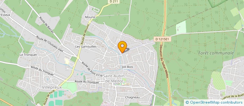 localisation de l'entreprise J.J.P.  SAINT-AUBIN-DE-MEDOC