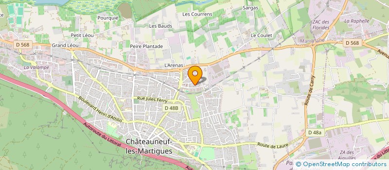localisation de l'entreprise J.J.S.F. à CHATEAUNEUF-LES-MARTIGUES