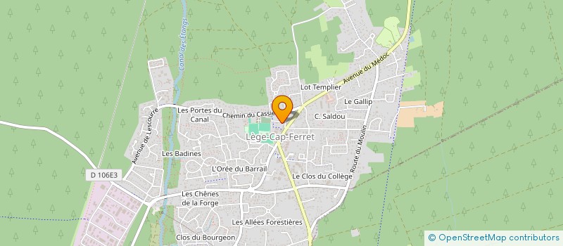 localisation de l'entreprise J-J. S.S.  LEGE-CAP-FERRET
