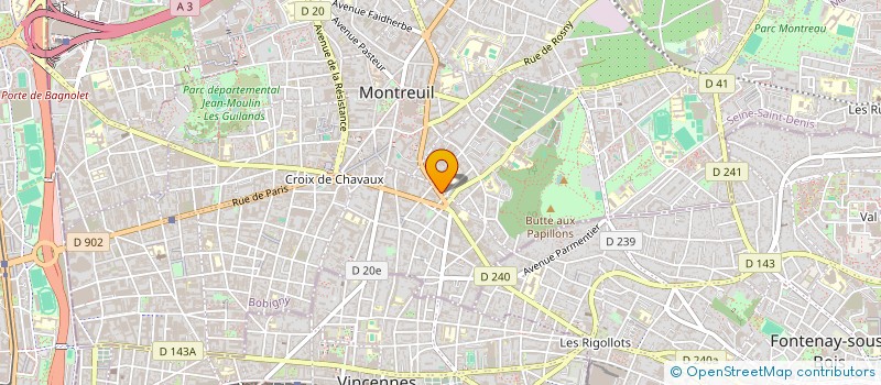 localisation de l'entreprise J-J SCOOTER'S à MONTREUIL