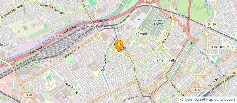 localisation de l'entreprise J K à MULHOUSE