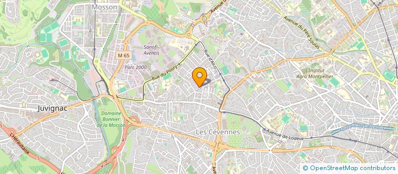 localisation de l'entreprise J.K.B. SLIM.  MONTPELLIER