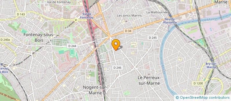 localisation de l'entreprise J K LOGISTIQUE  LE PERREUX-SUR-MARNE