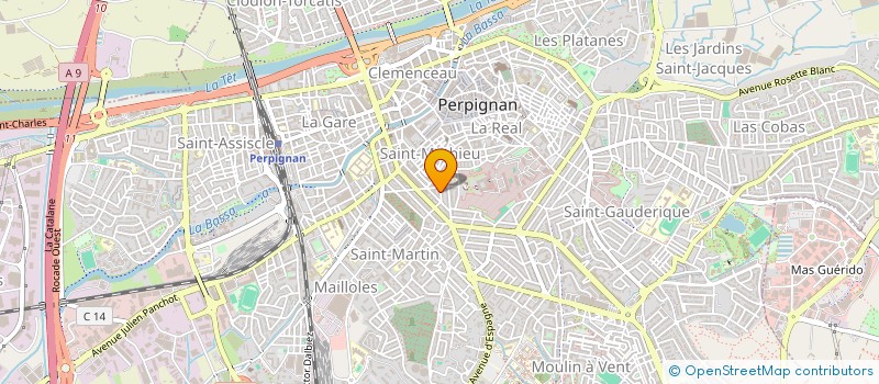 localisation de l'entreprise J.L.B.  PERPIGNAN