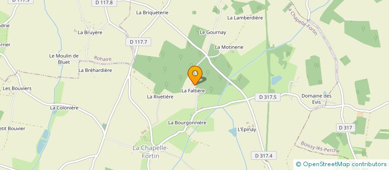 localisation de l'entreprise J.L. ECURIES DE LA FATIERE à LA CHAPELLE FORTIN