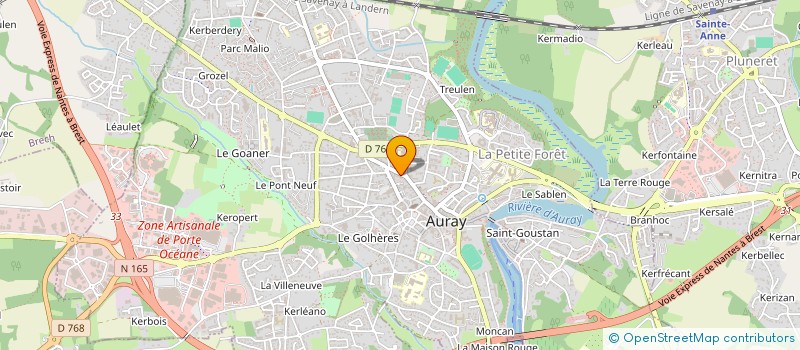localisation de l'entreprise J.L.J.  AURAY