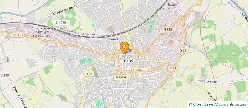 localisation de l'entreprise J.L.M.  LUNEL