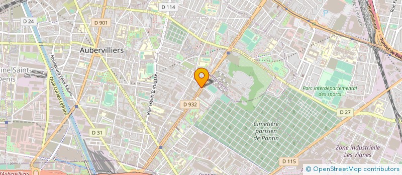 localisation de l'entreprise J.L.M.H. à AUBERVILLIERS