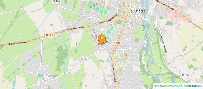 localisation de l'entreprise J.L.P.B. à LA CHATRE