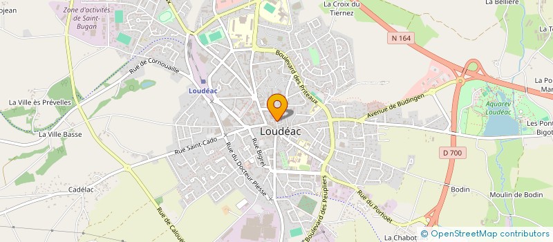 localisation de l'entreprise J.L ROBIN OPTIQUE à LOUDEAC