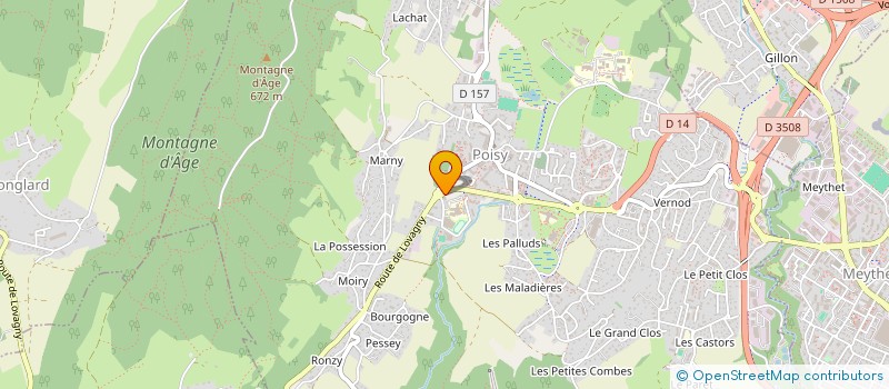 localisation de l'entreprise J.L.S.  POISY