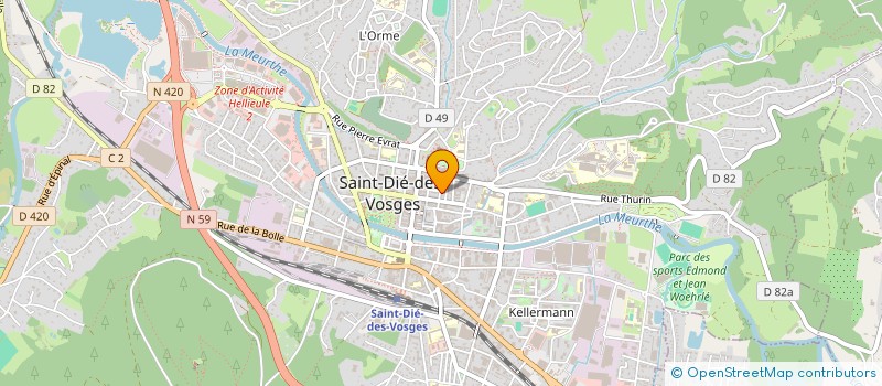 localisation de l'entreprise J.L.S à SAINT-DIE-DES-VOSGES