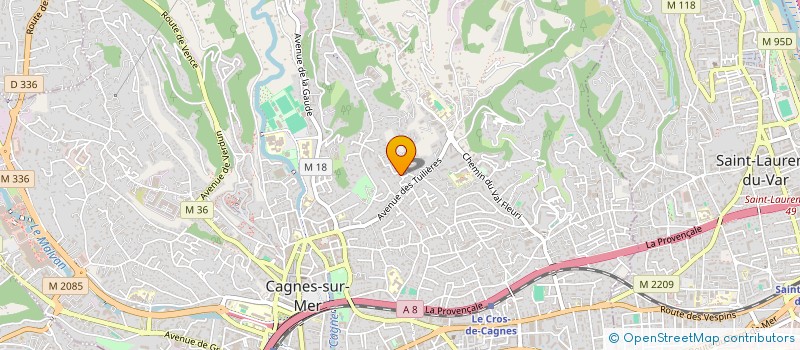 localisation de l'entreprise J L T à CAGNES SUR MER