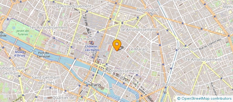 localisation de l'entreprise J.L.V. à PARIS