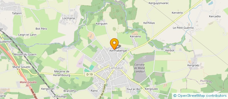 localisation de l'entreprise J-L.V.C.  LANDAUL