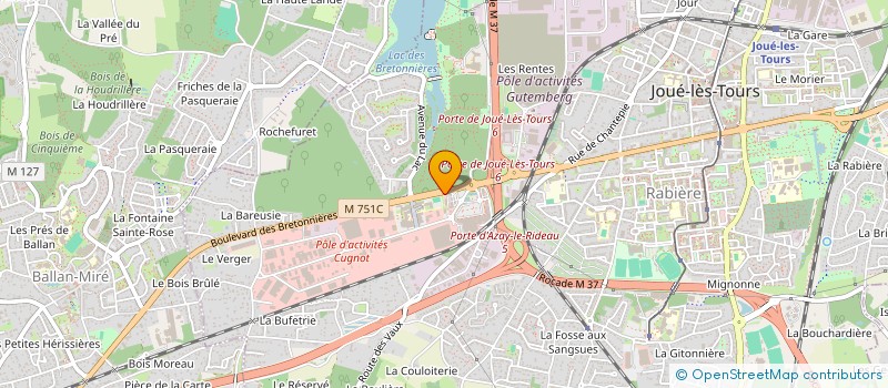 localisation de l'entreprise J L V FISHING  JOUE-LES-TOURS