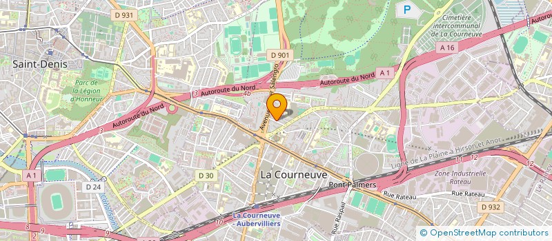localisation de l'entreprise J.M. à LA COURNEUVE
