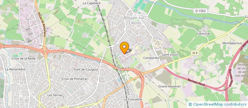 localisation de l'entreprise J.M. à BOUJAN-SUR-LIBRON
