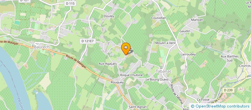 localisation de l'entreprise J'M  TABANAC