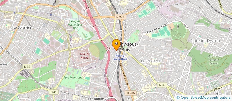 localisation de l'entreprise J M AMARAL à ROSNY-SOUS-BOIS
