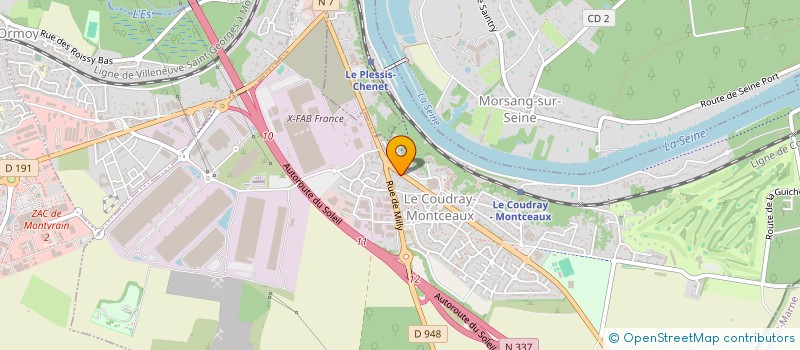 localisation de l'entreprise J-M ANIMATION à LE COUDRAY-MONTCEAUX