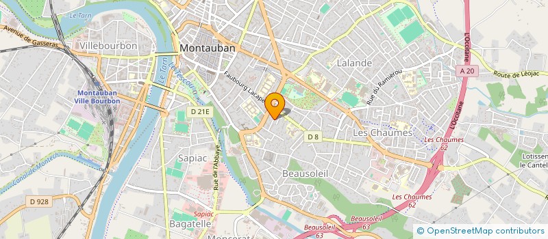 localisation de l'entreprise J.M.B.R.C.  MONTAUBAN