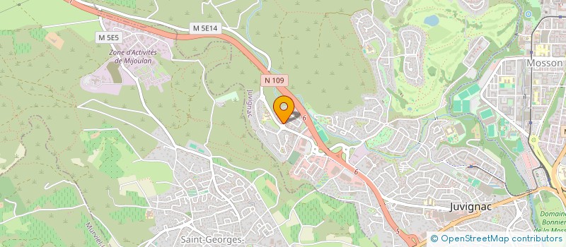 localisation de l'entreprise J.M BATIMENT  JUVIGNAC