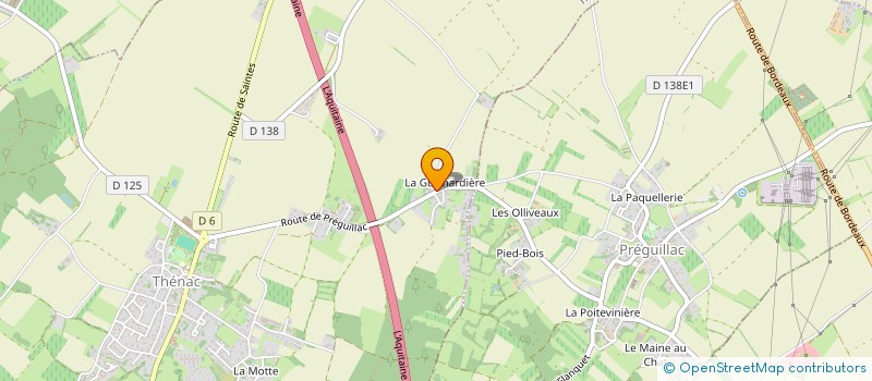 localisation de l'entreprise J.M.C.  THENAC