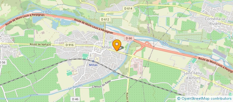 localisation de l'entreprise J.M.C. SAINT MARTIN  MILLAS