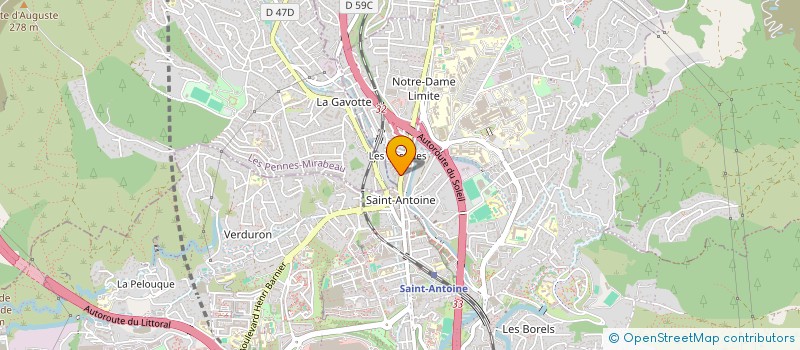 localisation de l'entreprise J.M CARROSSERIE à MARSEILLE