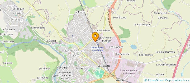 localisation de l'entreprise J.M CHAPEAU à MORTAGNE-SUR-SEVRE