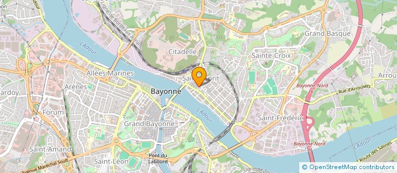 localisation de l'entreprise J.M CHAUSSURES à BAYONNE