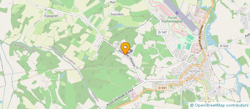 localisation de l'entreprise J.M.D  CAUPENNE-D'ARMAGNAC