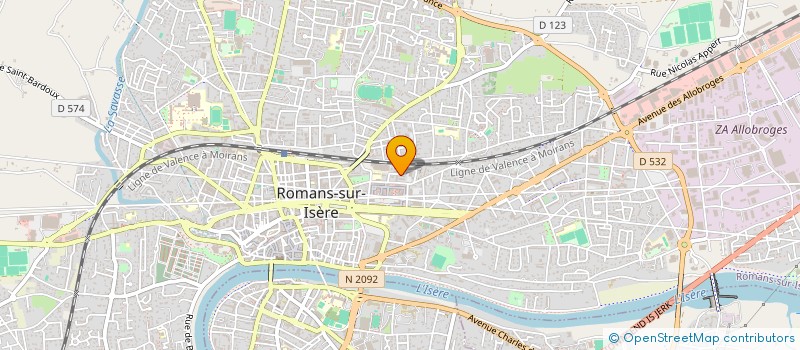 localisation de l'entreprise J M D MECANIQUE GENERALE à ROMANS-SUR-ISERE