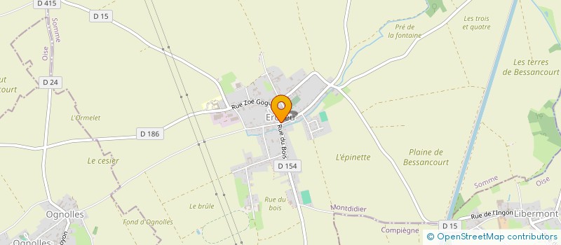 localisation de l'entreprise J&M ESPACE VERT  CHIRY-OURSCAMP