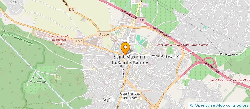 localisation de l'entreprise J.M. ET P. RADOUANT à SAINT-MAXIMIN-LA-SAINTE-BAUME