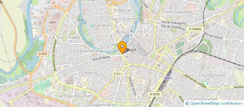 localisation de l'entreprise J.M.F. à NIORT