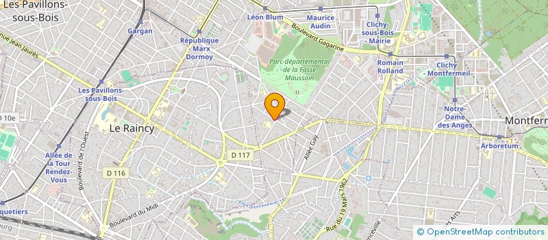 localisation de l'entreprise J.M.F à CLICHY-SOUS-BOIS