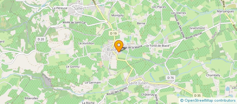 localisation de l'entreprise J.M.F.P.  BLACE