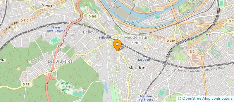 localisation de l'entreprise J.M.F. PRODUCTIONS à MEUDON