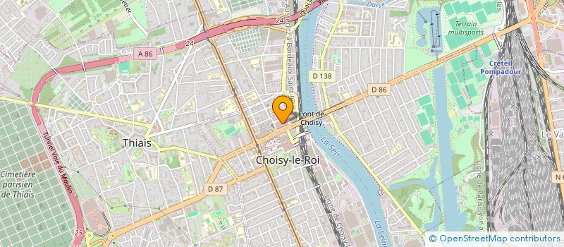 localisation de l'entreprise J.M.G. à CHOISY-LE-ROI