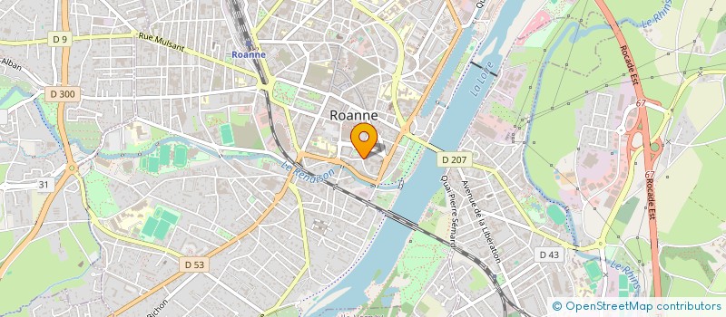 localisation de l'entreprise J M GESTION à ROANNE