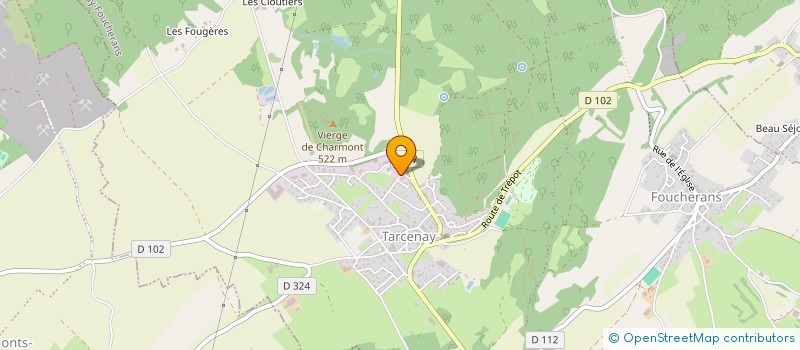 localisation de l'entreprise J.M.H. FERMETURES  TARCENAY-FOUCHERANS