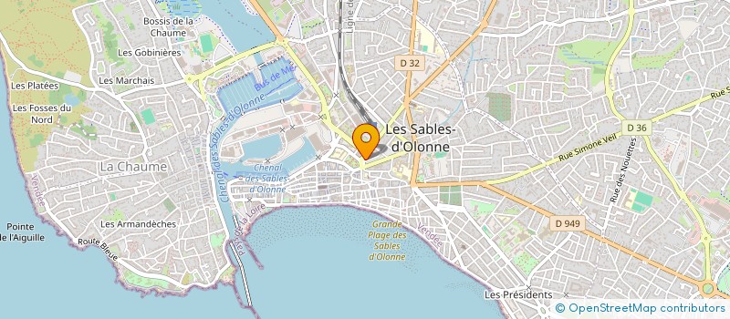 localisation de l'entreprise J.M. IMMOBILIER à LES SABLES D'OLONNE