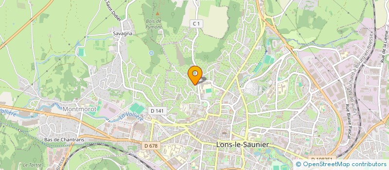 localisation de l'entreprise J.M.J.  LONS-LE-SAUNIER