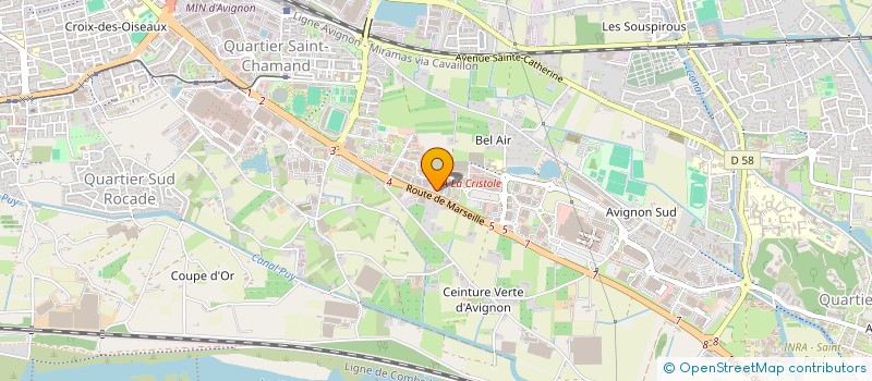 localisation de l'entreprise J.M.J.  AVIGNON