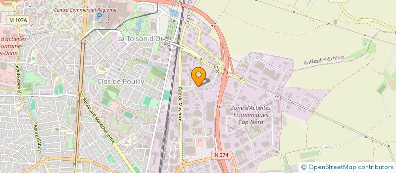 localisation de l'entreprise J.M.J.  DIJON