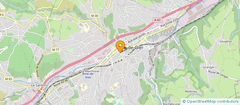 localisation de l'entreprise J.M.J. CONSTRUCTION - BTP  RIVE-DE-GIER