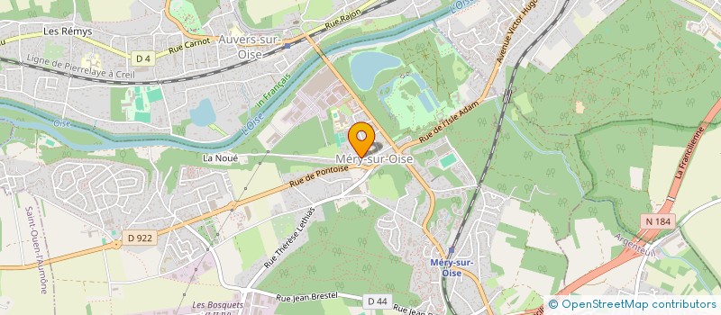 localisation de l'entreprise J.M.J. IMMO  MERY-SUR-OISE